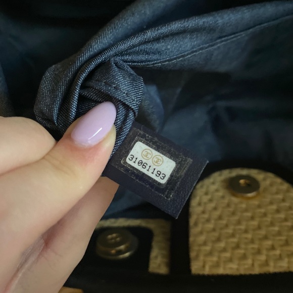 CHANEL Deauville Bag Beige Straw Calfskin Purse - Picture 9 of 10